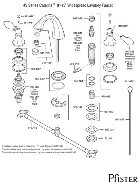 pfister bathroom faucets parts